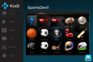 how to install sports devil on kodi on mac