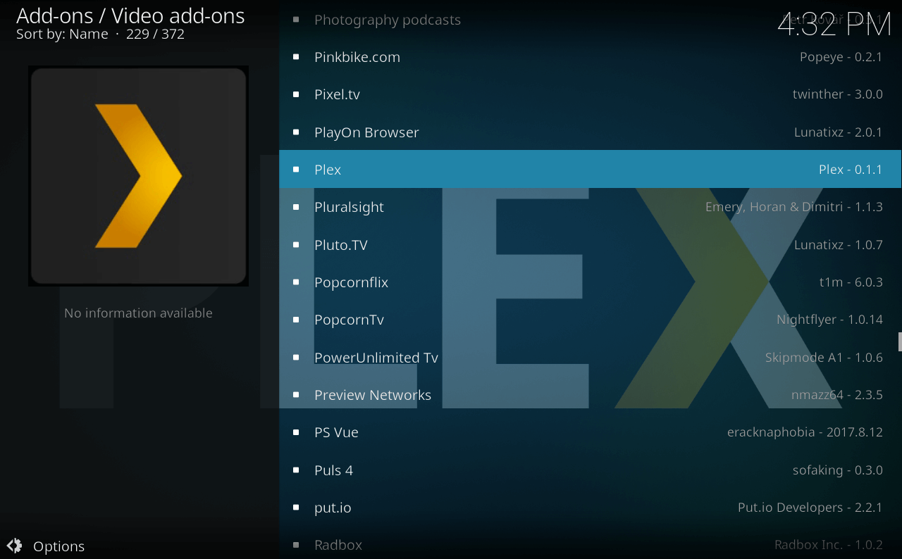 kodi plex