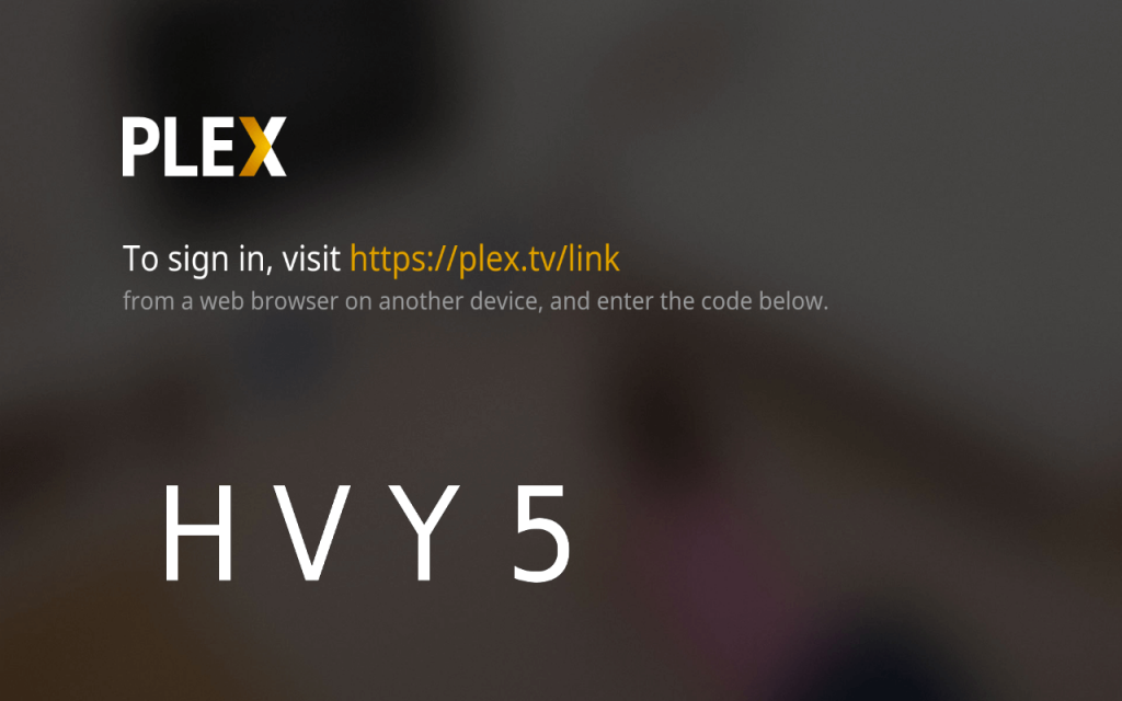 plex tv link sign in code