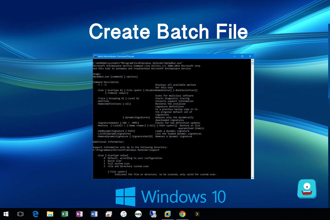 Windows 10 with its batch file, what is it and how to create one?