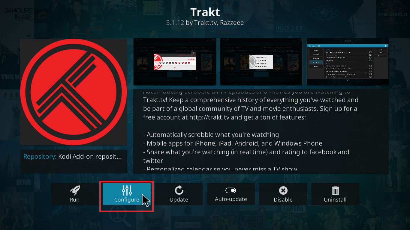 install and setup trakt for kodi 