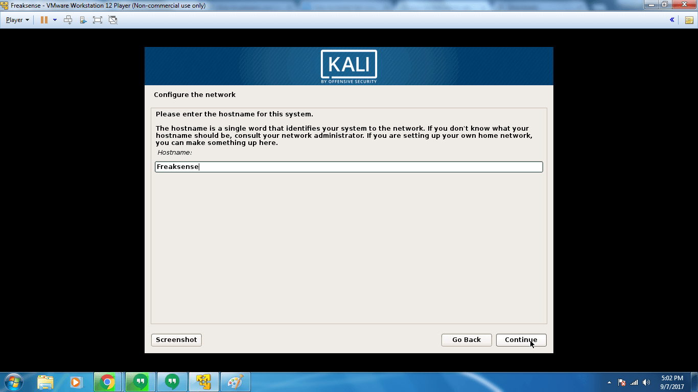 install kali linux