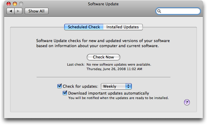 software update