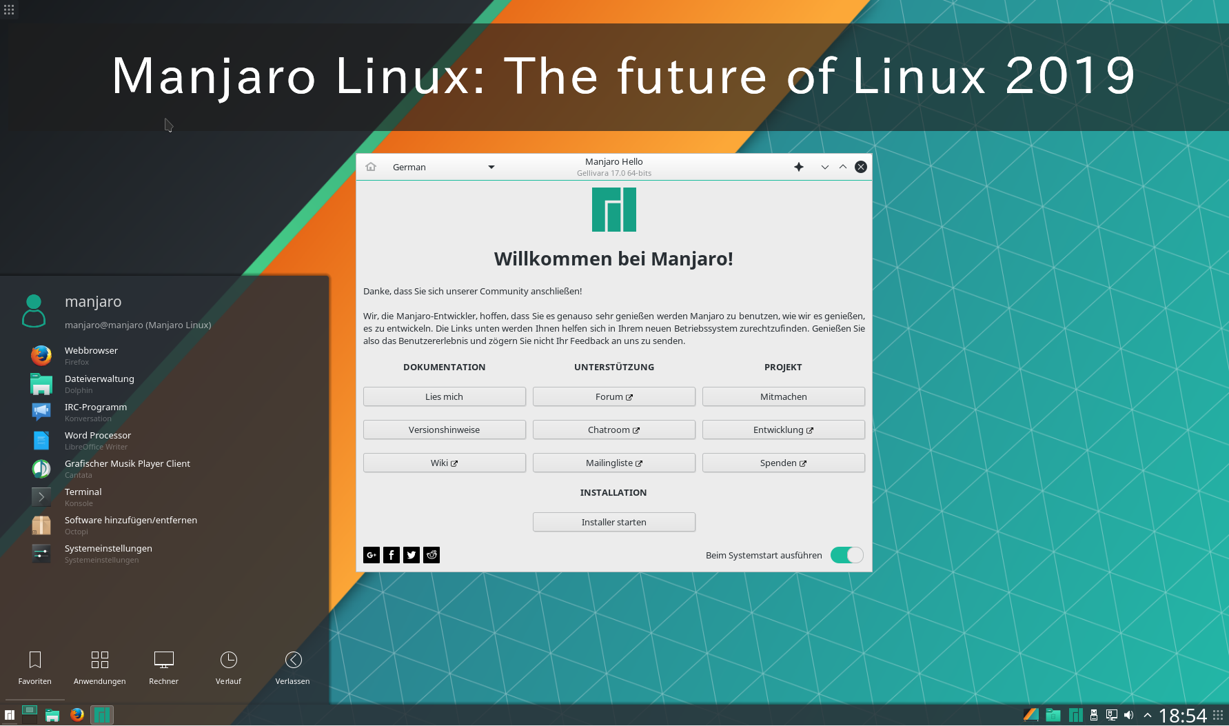 Manjaro Linux The future of Linux 2019