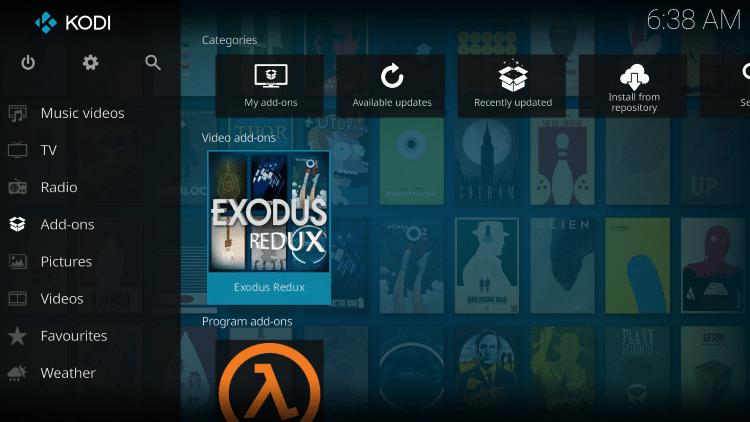 Kodi Exodus